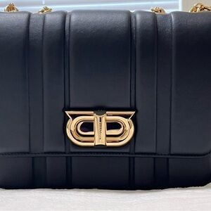 New Ferragamo Women’s Black M Gancini Shoulder Bag